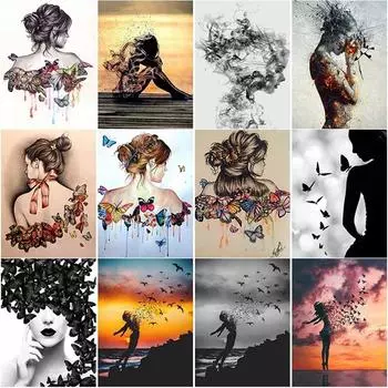 Новый 5D DIY Алмазная картина Бабочка Искусство Алмазная вышивка крестиком ремесла полная круглая дрель домашний декор ручной подарок Full Round 15x20CM