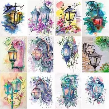 Новый 5D DIY Алмазная картина Светлая Алмазная вышивка Пейзаж Вышивка крестиком Полный круглый дрель Домашний декор Ручной художественный подарок Full Round 15x20CM