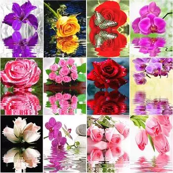 Новый 5D DIY алмазная живопись цветы Алмазная вышивка пейзажи вышивка крестиком полная круглая дрель домашний декор ручной художественный подарок Full Round 15x20CM