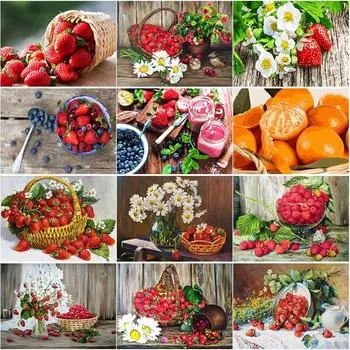 Новый 5D DIY алмазная живопись Клубника Алмазная вышивка Дейзи вышивка крестиком ремесла полная круглая дрель домашний декор художественный подарок Full Round 15x20CM