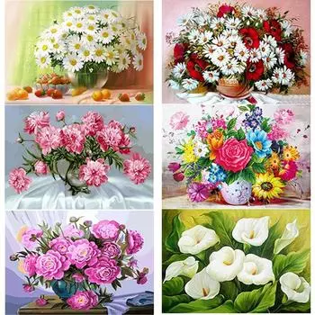 Новый 5D DIY алмазная живопись полный круглый дрель пейзаж вышивка крестиком нарцисс Алмазная вышивка ремесла домашний декор художественный подарок Full Round 15x20CM