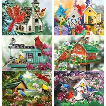 Новый 5D DIY алмазная живопись Птичье гнездо Алмазная вышивка пейзаж вышивка крестиком полная круглая дрель домашний декор ручной подарок Full Round 15x20CM