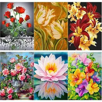 Новый 5D DIY алмазная живопись ваза Алмазная вышивка свежий цветок вышивка крестиком полная круглая дрель домашний декор ручной художественный подарок Full Round 15x20CM