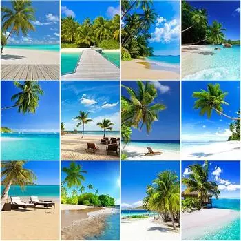 Новый 5D DIY алмазная живопись вид на море Алмазная вышивка пейзаж вышивка крестом ремесла полная круглая дрель домашний декор подарок Full Round 15x20CM