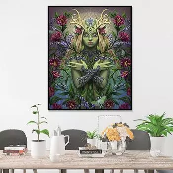 Новый 5D Diy Полный Алмазная Картина Цветочная Фея Декоративная Картина Вышивка Крестом Алмаз Full Round 20x30CM