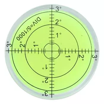 Новый 60 мм * 12 мм ПММА пузырьковый градусный уровень поверхности круглый для измерительного инструмента