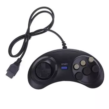 Новый 6-кнопочный проводной контроллер Pad геймпад для Mega Drive Megadrive Sega MD Genesis