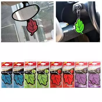 Новый 6 шт. в форме листа автомобильный фруктовый цветочный ароматизатор парфюмерный подвесной освежитель воздуха автомобильный орнамент