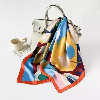 Новый 70 * 70 см маленький квадратный шарф шелковый шарф женский тонкий солнцезащитный шарф шейный платок сумка повязка на голову повязка на голову платок 70*70cm