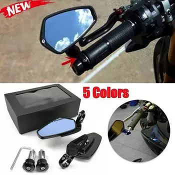 Новый 7/8 (22мм) Зеркало заднего вида с ручкой, мотоцикл, общий металлический материал, зеркало высокой четкости, доступно 5 цветов золотой