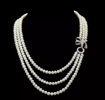 Новый 7-8 мм белый пресноводный жемчуг с микро-инкрустацией из циркона, аксессуары, кулон, ожерелье, длина 17-19 дюймов