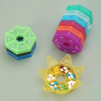 Новый 7-дневный мини-еженедельный планшет для таблеток, аптечка, органайзер-контейнер, коробка для таблеток, разветвители, контейнер для таблеток, контейнер для таблеток