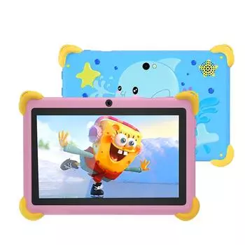 Новый 7-дюймовый глобальный вариант WiFi Kids Tablets Quad Core Android Learning Education Tablet PC 7-inch tablet синий