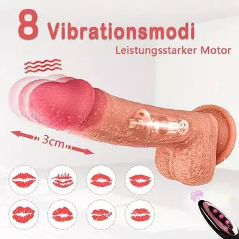 Новый 8-частотный пульт дистанционного управления, реалистичный фаллоимитатор, вибратор, стимулятор клитора, вибратор для точки G, силиконовая Анальная пробка, женские секс-игрушки с толчком