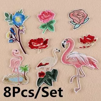 Новый 8 шт./набор DIY вышитые нашивки мультяшный узор дизайн наклейки для одежды
