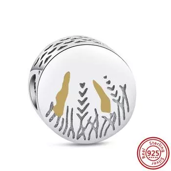 Новый 925 стерлингового серебра Hope Clover Crown Guitar Eternity Pav Sparkling Beads Fit Original Charm Bracelet Women Jewelry