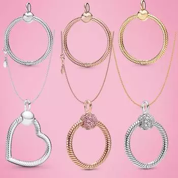 Новый 925 стерлингового серебра и розового золота цвет O кулон подходит для оригинального ожерелья DIY подвески бусины ювелирные изделия подарок Горячий