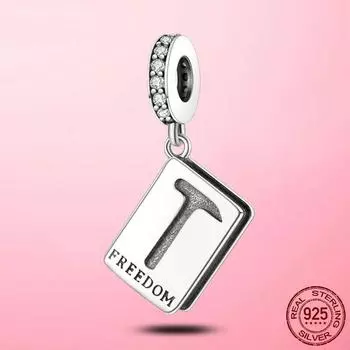 Новый 925 стерлингового серебра кулон Freedom Redemption с подвеской-шармом подходит для оригинального модного браслета с бусинами для самостоятельного изготовления ювелирных изделий