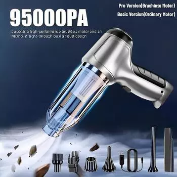 Новый 95000PA беспроводной автомобильный пылесос мощная чистящая машина автомобильные аксессуары домашний авто мини портативный беспроводной пылесос сильное всасывание Basic Version