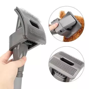 Новый эффективный пылесос для чистки шерсти домашних животных у собак и кошек - Clean Combs Brush Vacuum Cleaner для домашних животных - Professional Groomi M чёрный