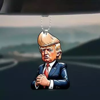 Новый акриловый кулон Trump плоский салон автомобиля зеркало заднего вида украшения подвеска брелок подвеска