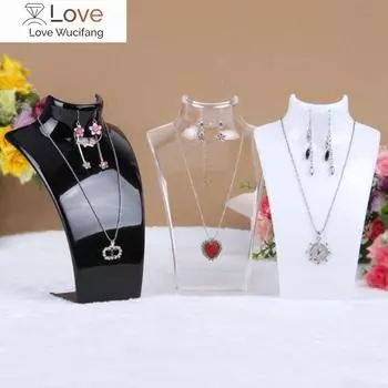 Новый акриловый манекен, дисплей для ожерелий, бюст, подставка, держатель для ювелирных изделий, полка для ожерелий, подвесок, сережек, дисплей, подставка