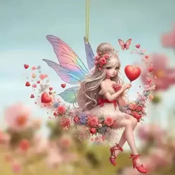 Новый акриловый плоский 2D цветок фея лепесток любовь девушка фея мультфильм автомобиль брелок рюкзак кулон
