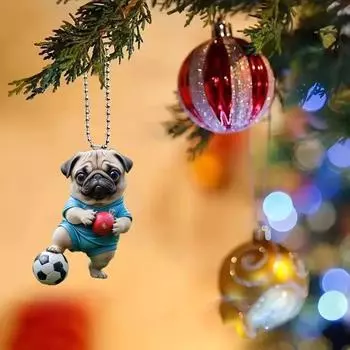 Новый акриловый плоский 2D Kicker Dog Car декоративный кулон рождественский декоративный рюкзак брелок кулон