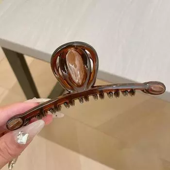 Новый акриловый зажим для волос, большой размер, цвет дерева, зажим-акула, заколки для волос, захват, женские аксессуары для волос