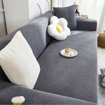 Новый эластичный регулируемый чехол для дивана, нескользящий однотонный цвет, инклюзивный диванный коврик из кукурузного зерна, чехлы для дивана для гостиной 90-140