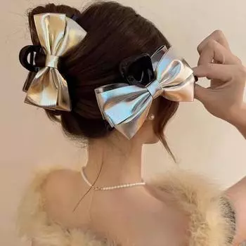 Новый элегантный большой бант для волос, винтажная большая заколка для волос, заколки в виде краба, заколки, головные уборы для женщин и девочек, аксессуары для волос, ювелирные изделия