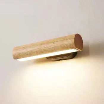 Новый элегантный современный светодиодный настенный светильник из скандинавского дерева с регулировкой яркости для гостиной, спальни и кровати с простым дизайном arm White 2700-3500K