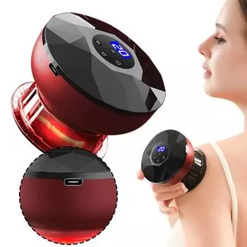 Новый электрический баночный аппарат, 12 режимов, большой всасывающий горячий компресс, заряжаемый профессиональный скребковый массажный инструмент