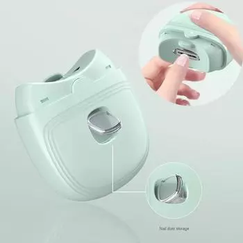 Новый электрический детский триммер для ногтей USB перезаряжаемые кусачки для ногтей шлифовальный станок для стрижки резак полировальные инструменты со светом для детей и взрослых белый