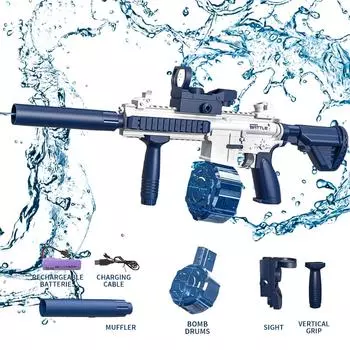 Новый электрический пистолет M416 Water Gun, стреляющая игрушка, полностью автоматическая летняя пляжная игрушка для детей, мальчиков, девочек, взрослых, подарок