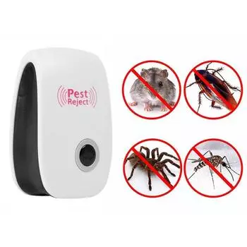 Новый электронный отпугиватель вредителей, ультразвуковой отпугиватель, репеллент от комаров и крыс, вилка европейского стандарта белый