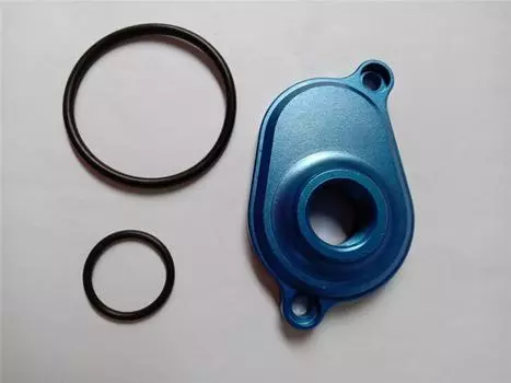 Новый алюминиевый адаптер для обратной промывки масляного радиатора для Ford Powerstroke 03-07 6.0L Синий