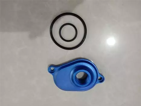 Новый алюминиевый адаптер для обратной промывки масляного радиатора для Ford Powerstroke 03-07 6.0L Синий