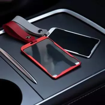 Новый алюминиевый сплав для Tesla Model 3 Model Y автомобильный держатель для карточек-ключей защитный чехол полное покрытие аксессуары брелок серебряный
