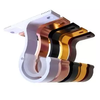 Новый алюминиевый сплав карниз для штор монтажный крючок вешалка для хранения стойка опорный кронштейн аксессуары для домашнего декора золотой