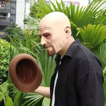 Новый американский сериал Breaking Bad Mask Heisenberg Old White Avatar 3D Live Head Cover Halloween Rectain