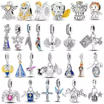 Новый ангел 925 стерлингового серебра шарм кулон для оригинальных шармов DIY браслет Эрос крыло перо бусины подарки женщины ювелирные изделия