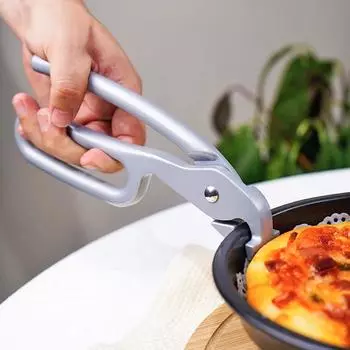 Новый антинагревающийся зажим для ручки миски, зажим для посуды, папка, зажим для миски из алюминиевого сплава, универсальный зажим для кастрюль, щипцы для пиццы, кухонный инструмент серебряный