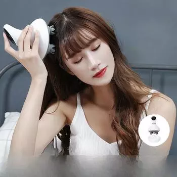 Новый аппарат для массажа головы, вибрационный, разминающий, заряжающий, водонепроницаемый, многофункциональный массажер для рук, похожий на человеческий, для кожи головы User manual in Chinese