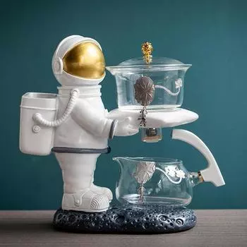 Новый астронавт креативный рыбный магнитный чайник стеклянный ленивый автоматический чайник для приготовления чая бытовой пуэр улун чайный набор заварник для питья