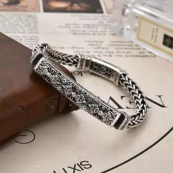 Новый этнический стиль браслет-цепочка из кости дракона, плетёная цепь, ретро-винтажный модный браслет 18CM