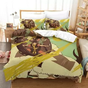 Новый Аватар: The Last Airbender Постельное белье Single Twin Full Queen King Size Bed Set Adult Bedroom Duvet cover Sets Home Textile EU Twin 135x200cm