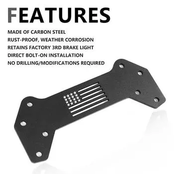 Новый автоматический держатель третьего стоп-сигнала, запасное колесо, удлинитель стоп-сигнала, монтажный кронштейн, подходящий для Ford Bronco 2024+, автомобильные аксессуары чёрный