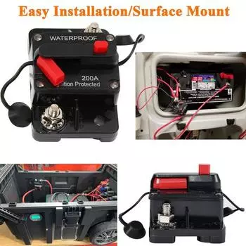 Новый автоматический выключатель 30-300A AMP с двумя батареями, водонепроницаемый, IP67, предохранитель 12 В 24 В, ручной сброс, автомобильный автоматический выключатель, автомобильные аксессуары