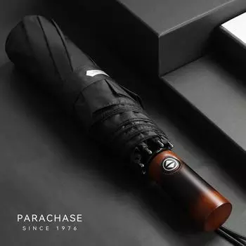 Новый автоматический зонт для мужчин и женщин, большой зонт для гольфа, ветрозащитный, прочный, складной зонт-зонт чёрный